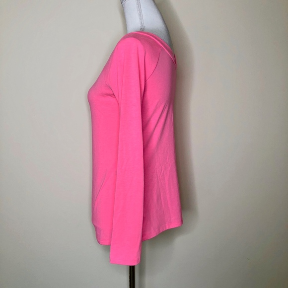 Lilly Pulitzer Hot Pink Long Sleeve Tee - Picture 3 of 7